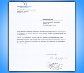 Referencja klienta: Biuro Rachunkowe Zofia Augustyniak